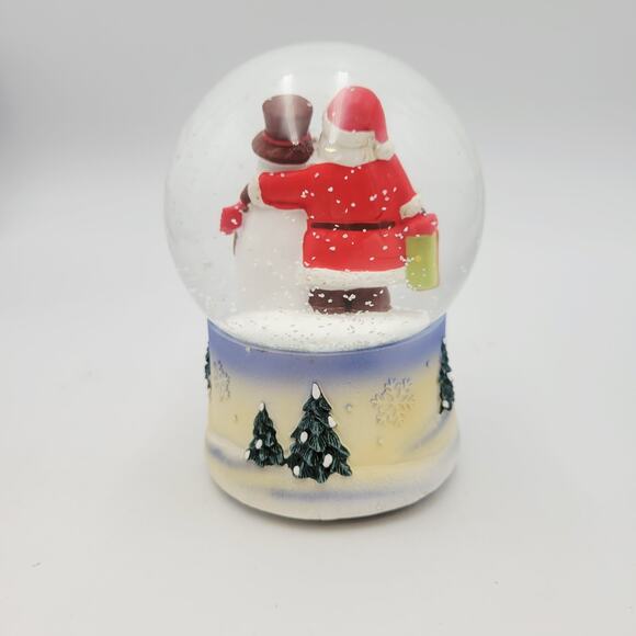 Christmas Is Forever Musical Holiday Harmony Santa & Snowman Wind-UP Water Globe - Picture 7 of 8